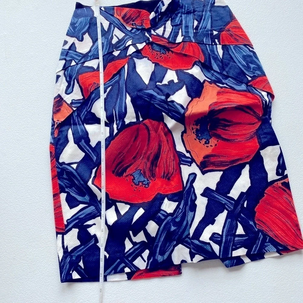 Anthropology Moulinette Soeurs Poppies Skirt Red Blue Size 2